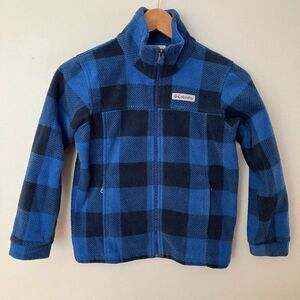 Youth 8 Columbia Benton Springs Plaid Print Fleece Jacket